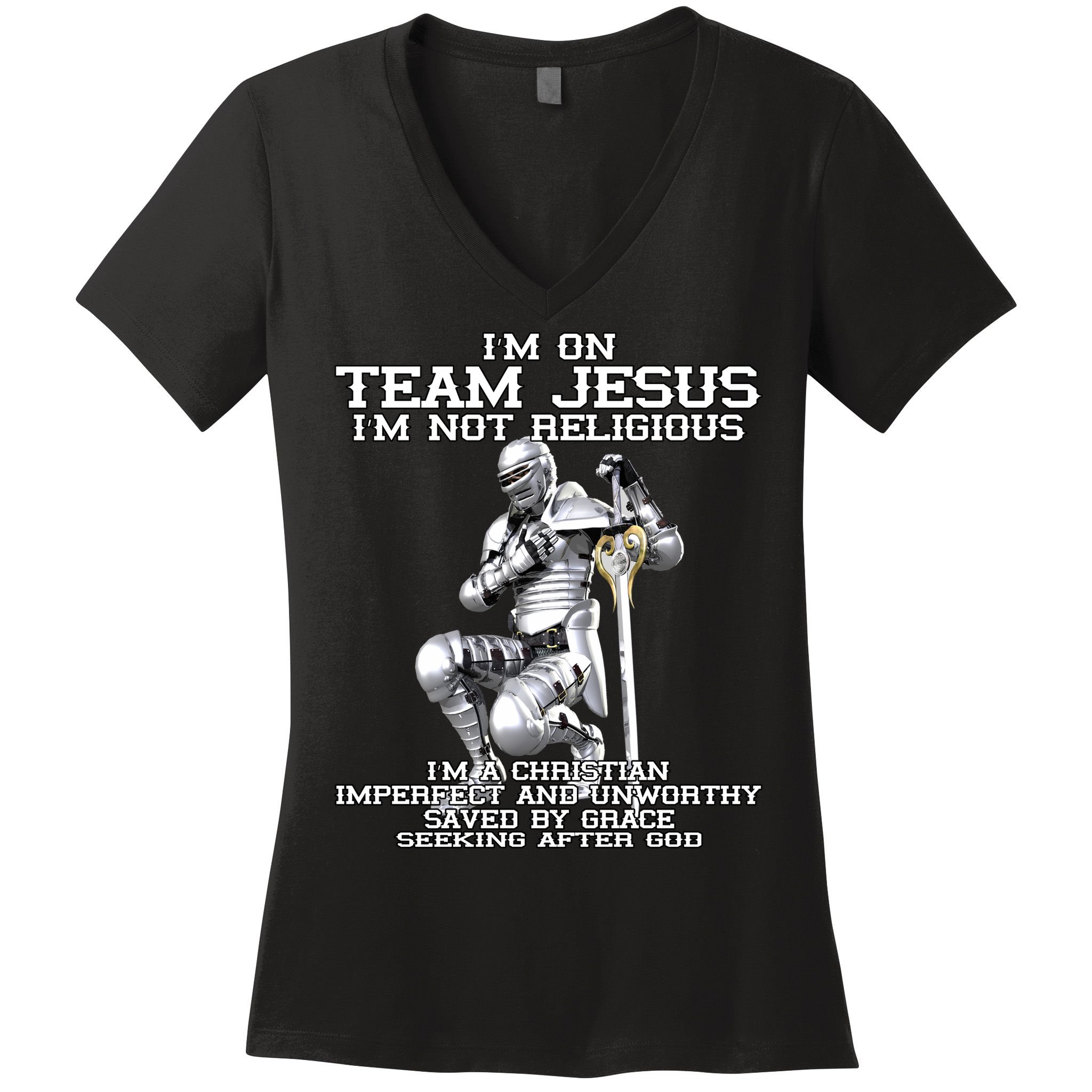 I'm On Team Jesus Women's V-Neck T-Shirt