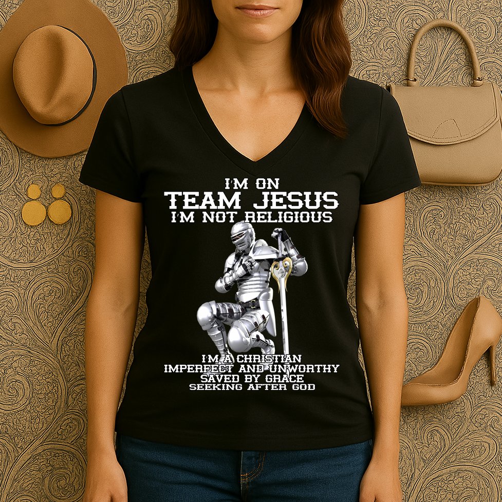 I'm On Team Jesus Women's V-Neck T-Shirt