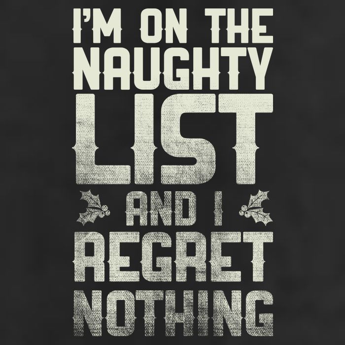 I'm On The Naughty List And I Regret Nothing 7 Panel Mesh Trucker Snapback Hat
