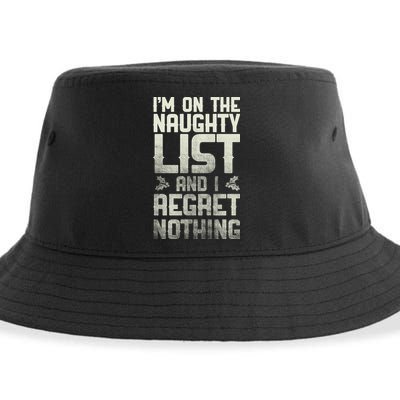 I'm On the Naughty List and I Regret Nothing  Sustainable Bucket Hat