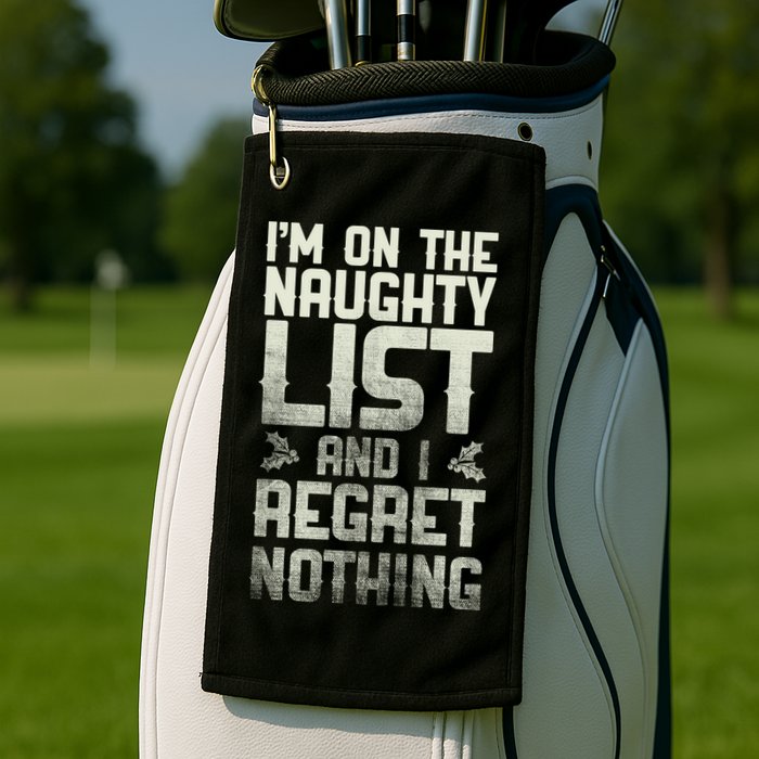 I'm On The Naughty List And I Regret Nothing Golf Towel