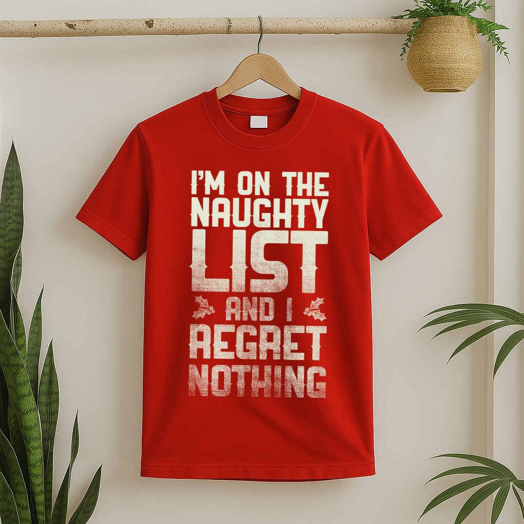 I'm On the Naughty List and I Regret Nothing  T-Shirt