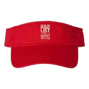 I'm On the Naughty List and I Regret Nothing  Valucap Bio-Washed Visor