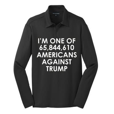 I'm One of the Americans Against Donald Trump Silk Touch Performance Long Sleeve Polo