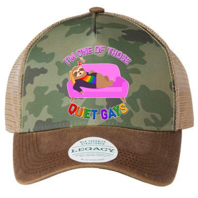 I'm One Of Those Quiet Gays Sloth Legacy Tie Dye Trucker Hat