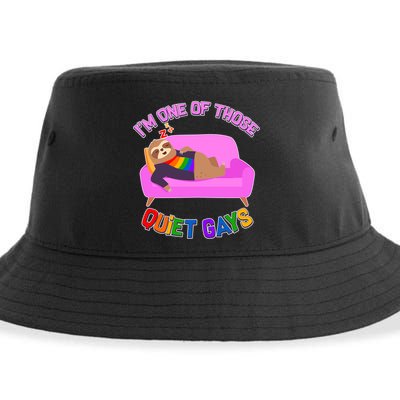 I'm One Of Those Quiet Gays Sloth Sustainable Bucket Hat