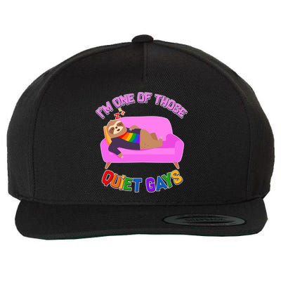 I'm One Of Those Quiet Gays Sloth Wool Snapback Cap