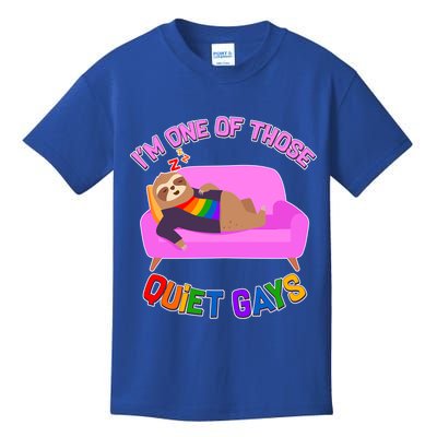 I'm One Of Those Quiet Gays Sloth Kids T-Shirt