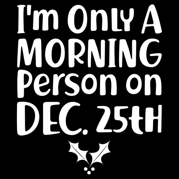 I'm Only A Morning Person on Dec 25th Christmas 7-Panel Snapback Hat
