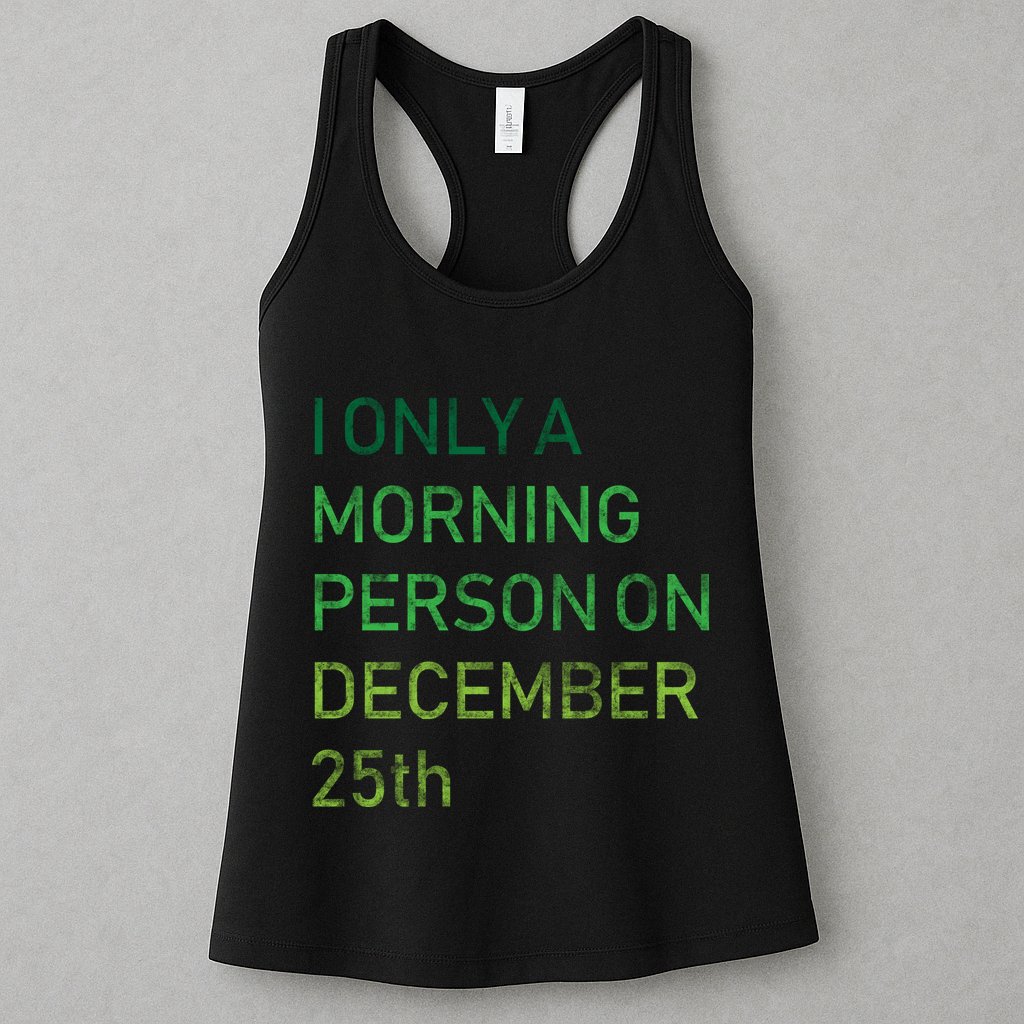 I'm Only A Morning Person On December 25 Womens Tank Top