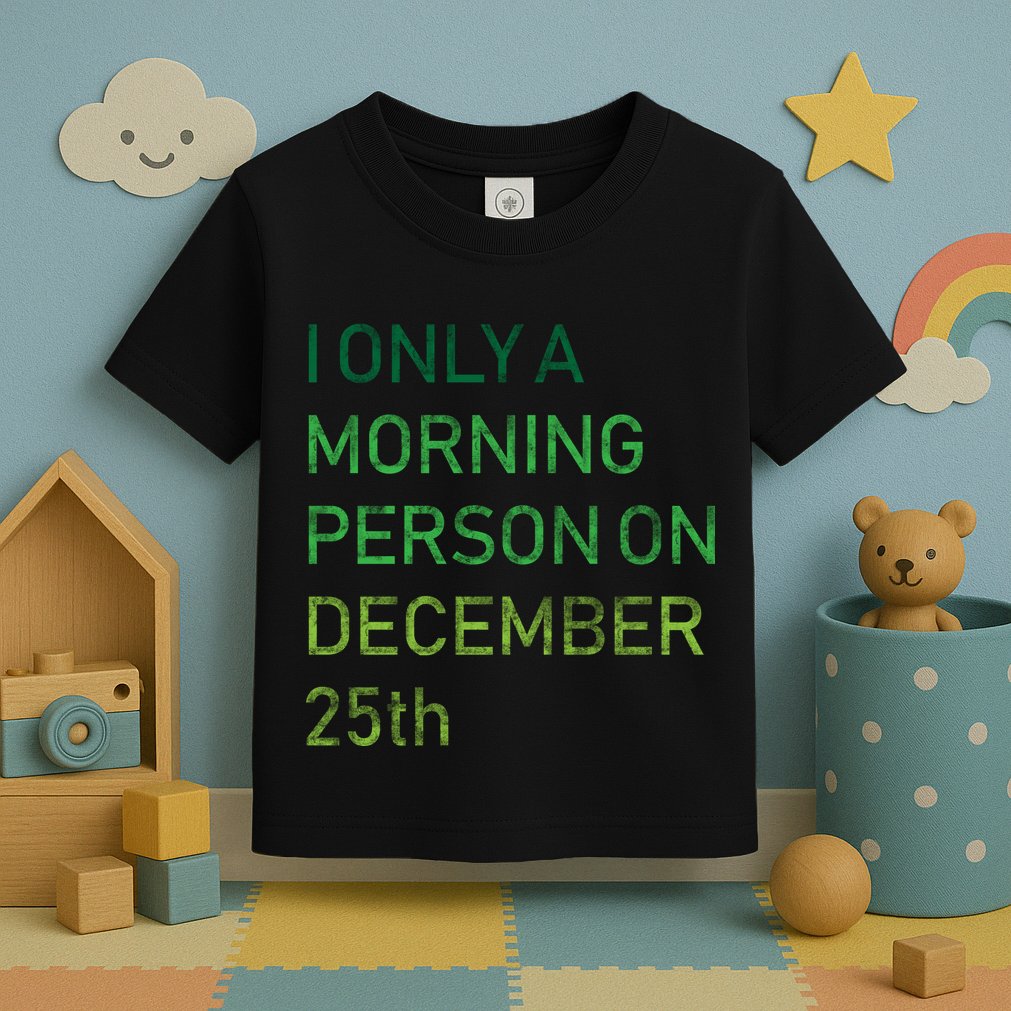 I'm Only A Morning Person On December 25 Toddler T-Shirt