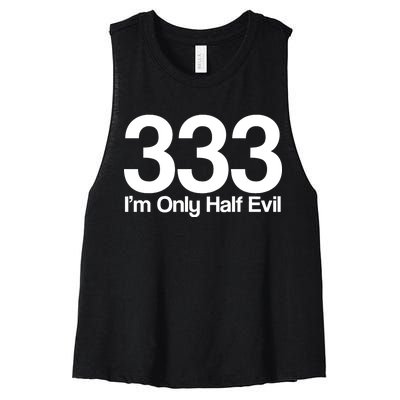 I'm Only Half Evil Women's Racerback Cropped Tank