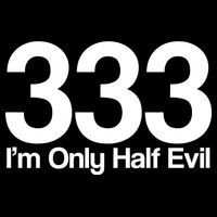 I'm Only Half Evil Women's V-Neck T-Shirt