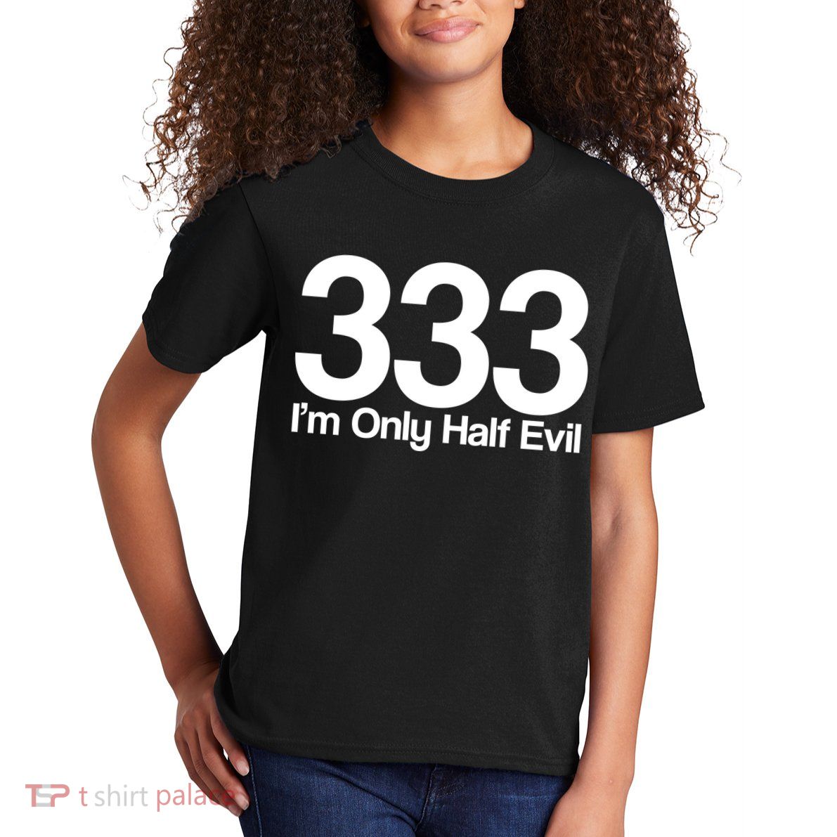 I'm Only Half Evil Kids T-Shirt