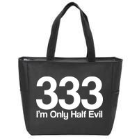 I'm Only Half Evil Zip Tote Bag