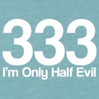 I'm Only Half Evil Sueded Cloud Jersey T-Shirt