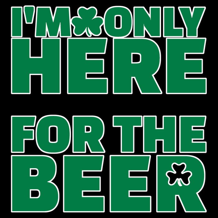 I'm Only Here For The Beer St Patricks Funny Flexfit Unipanel Trucker Cap