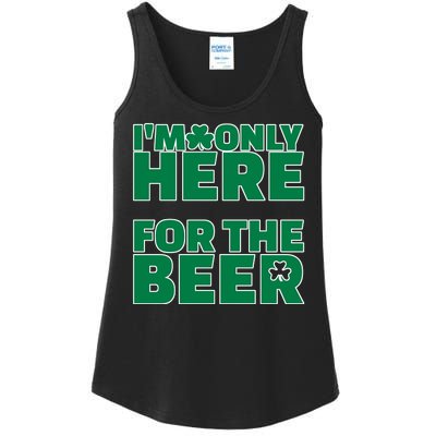 I'm Only Here For The Beer St Patricks Funny Ladies Essential Tank