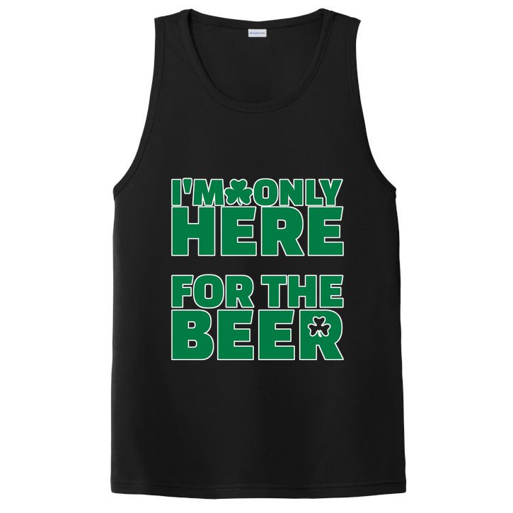 I'm Only Here For The Beer St Patricks Funny PosiCharge Competitor Tank