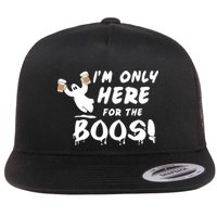 I'm Only here For The Boos! Ghost Flat Bill Trucker Hat