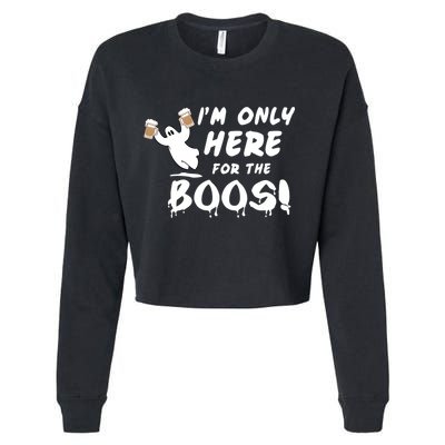 I'm Only here For The Boos! Ghost Cropped Pullover Crew