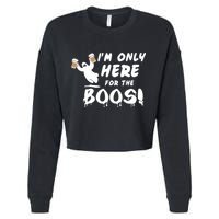 I'm Only here For The Boos! Ghost Cropped Pullover Crew