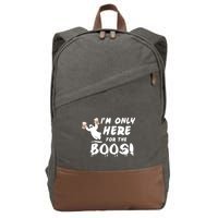 I'm Only here For The Boos! Ghost Cotton Canvas Backpack