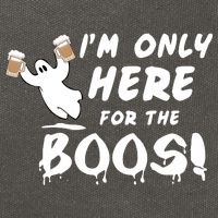 I'm Only here For The Boos! Ghost Cotton Canvas Backpack