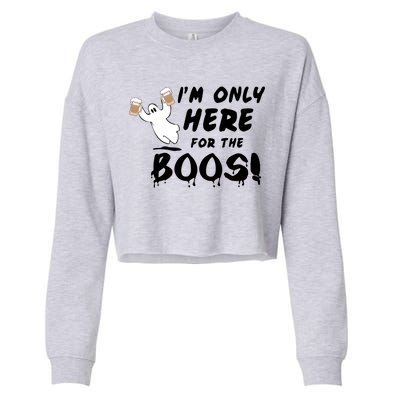 I'm Only here For The Boos! Ghost Cropped Pullover Crew