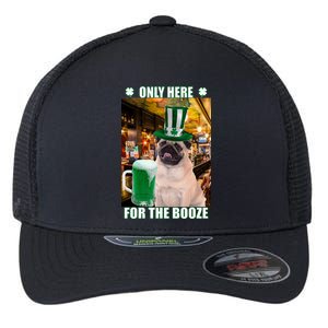 I'm Only Here for the Booze Beer Pug St. Patrick's Day Flexfit Unipanel Trucker Cap