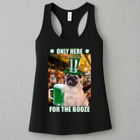 I'm Only Here for the Booze Beer Pug St. Patrick's Day Womens Tank Top