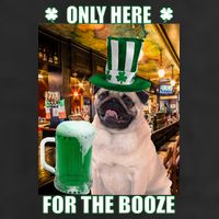 I'm Only Here for the Booze Beer Pug St. Patrick's Day Trucker Hat