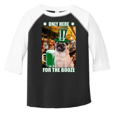 I'm Only Here for the Booze Beer Pug St. Patrick's Day Toddler Fine Jersey T-Shirt