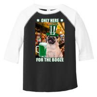 I'm Only Here for the Booze Beer Pug St. Patrick's Day Toddler Fine Jersey T-Shirt