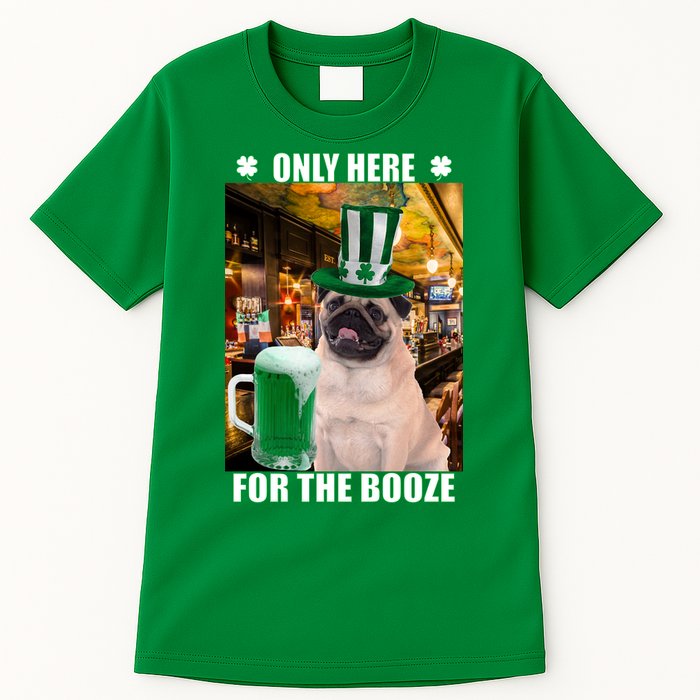 I'm Only Here for the Booze Beer Pug St. Patrick's Day Tall T-Shirt