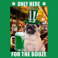I'm Only Here for the Booze Beer Pug St. Patrick's Day Premium T-Shirt