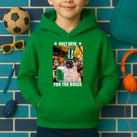 I'm Only Here for the Booze Beer Pug St. Patrick's Day Kids Hoodie