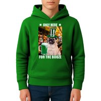 I'm Only Here for the Booze Beer Pug St. Patrick's Day Kids Hoodie