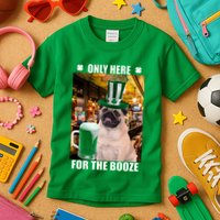 I'm Only Here for the Booze Beer Pug St. Patrick's Day Kids T-Shirt