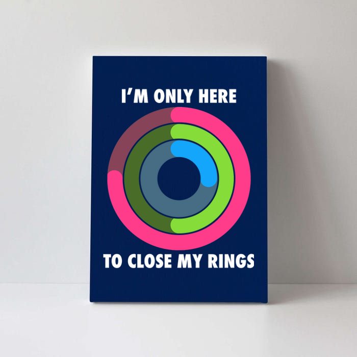 I'm Only Here To Close My Rings Canvas