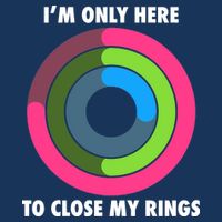 I'm Only Here To Close My Rings Drawstring Bag