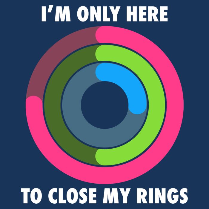 I'm Only Here To Close My Rings Drawstring Bag