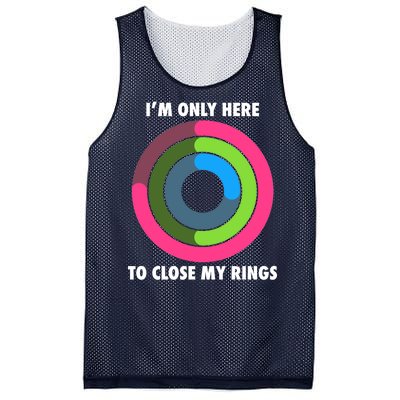 I'm Only Here To Close My Rings Mesh Reversible Basketball Jersey Tank