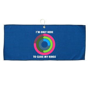 I'm Only Here To Close My Rings Large Microfiber Waffle Golf Towel