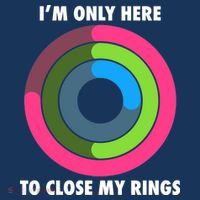 I'm Only Here To Close My Rings Cooling Performance Long Sleeve Crew