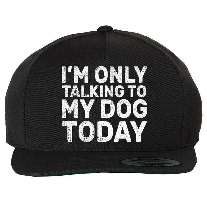 I'm Only Talking to My Dog Today Wool Snapback Cap