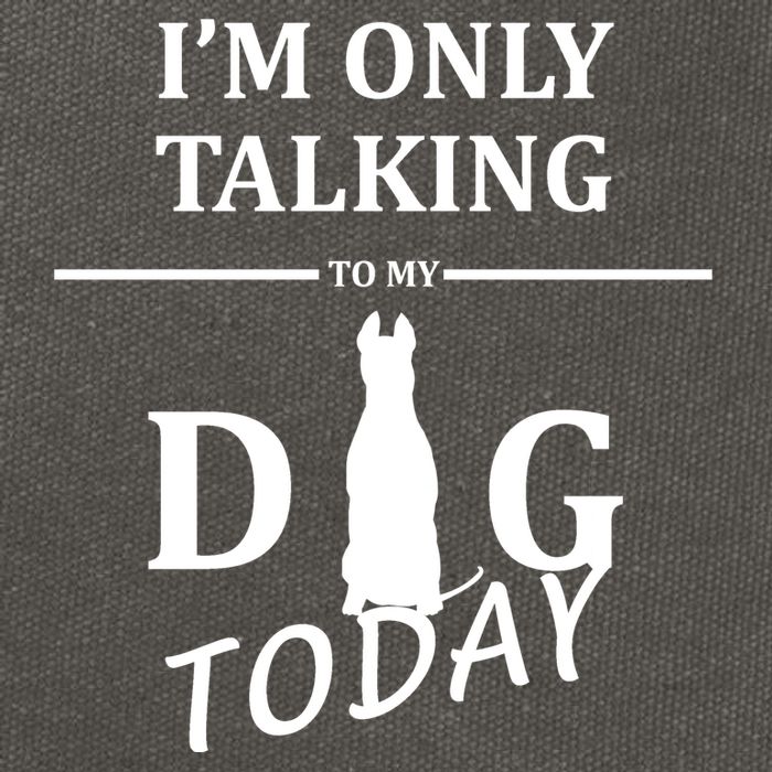 I'm Only Talking To My Dog Today Funny Cotton Canvas Backpack