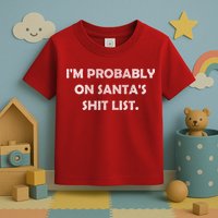 I'm Probably On Santa's Shit List Toddler T-Shirt