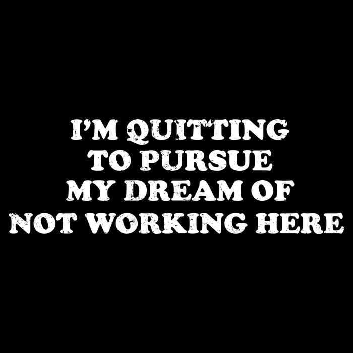 I'm Quitting To Pursue My Dream Of Not Working Here Cropped Pullover Crew