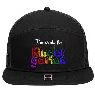 I'm Ready For Kindergarten 7 Panel Mesh Trucker Snapback Hat